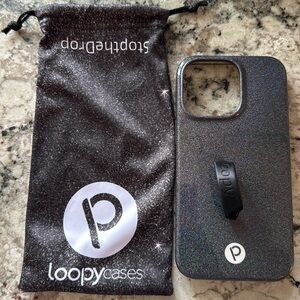 Black sparkle iPhone 13 Pro loopy case